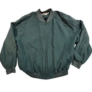 Vintage 90s 80s St Croix Men Green Bomber Jacket Size M Grandpacore Excellent